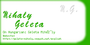 mihaly geleta business card
